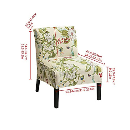 Eco-Ancheng Armless Chair Slipcover - Removable, Washable, Printed Covers for Living & Dining Room - color: A18