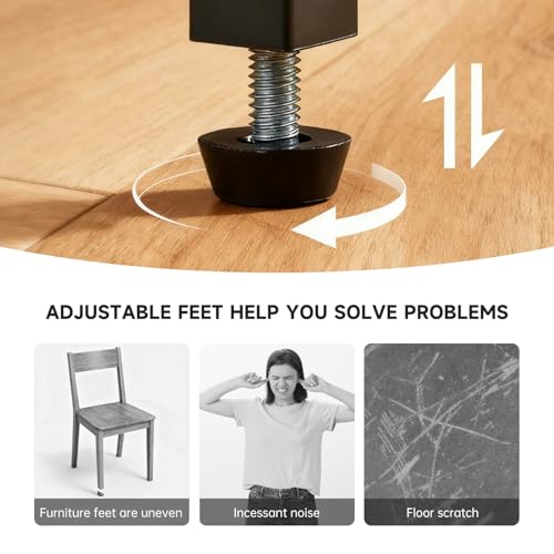 24PCS M8 Thread Furniture Levelers Screw in Adjustable Leveling Feet for Chair Table Cabinet Legs YY028-m8 - size: M8