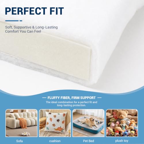 Polyester Batting for Cushions, 200 GSM, 1/2 in Thick, 48 in x 10 yd - size: 48" Wide × 10 Yards