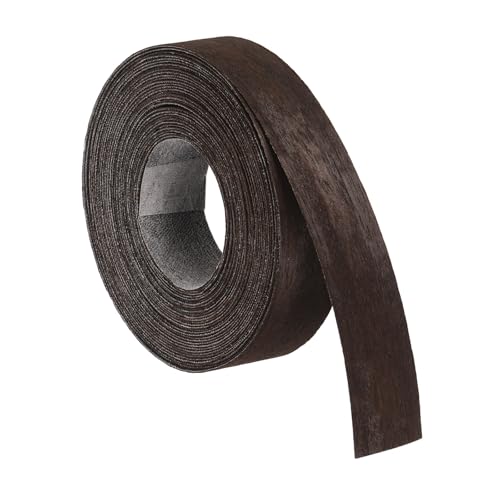 uxcell 1 Inch x 25ft Wood Veneer Edge Banding, Pre-Glued Flexible Eucalyptus Edging Strips, Iron on with Hot Melt Adhesive Wood Tape for Cabinet Repair and Furniture Restoration - size: 1 Inch x 25ft