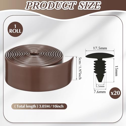 Landical Lawn Chair Webbing for Patio Chairs,2 Inch Wide 10 ft, Brown - color: Brown