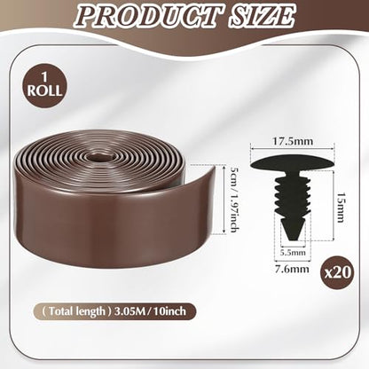 Landical Lawn Chair Webbing for Patio Chairs,2 Inch Wide 10 ft, Brown - color: Brown
