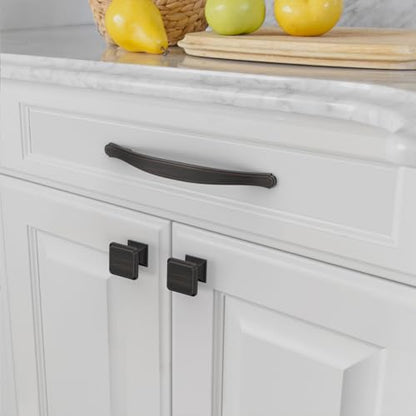 Amerdeco 10 Pack Oil Rubbed Bronze Cabinet Pulls 5 Inch(128mm) Hole Center Drawer Pulls Cabinet Hardware Kitchen Cabinet Handles for Bathroom Dresser Pulls ZH0068 - color: Oil Rubbed Bronze, size: 5"/128MM Hole Center