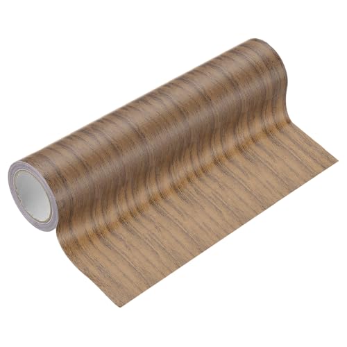 PATIKIL Wood Grain Tape 8" x 15 Ft, Self-Adhesive Wood Texture Repair Tape Realistic Wooden Effect Patch for Furniture Cabinets Floor Walls,Dark Brown Oak - color: Dark Brown Oak, size: 8" x 15 Ft