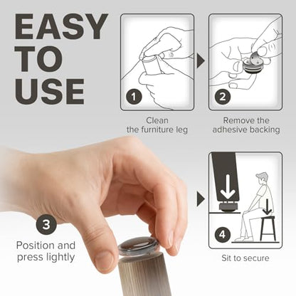 X-Protector Chair Glides - 16 PCS 1" - Premium Furniture Glides with Prongs - size: 1in (TEFLON, 16 PCS)