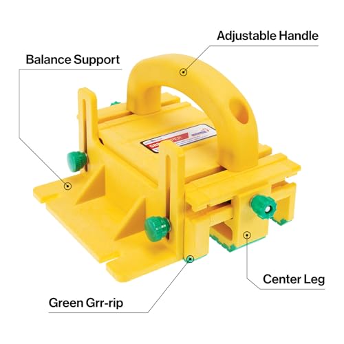 MICROJIG GRR-RIPPER GR-100 3D Table Saw Pushblock, Yellow - style: Classic