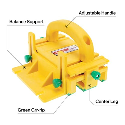 MICROJIG GRR-RIPPER GR-100 3D Table Saw Pushblock, Yellow - style: Classic