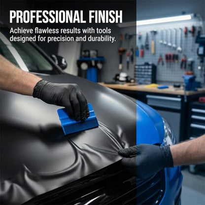 8PCS Car Window Tint Kits, Automotive Glass Protective Film Tinting Tool with Squeegee Cutting Knife, Vehicle Window Vinyl Wrapping Installation Tint Set, Universal Fit - size: 8PCS