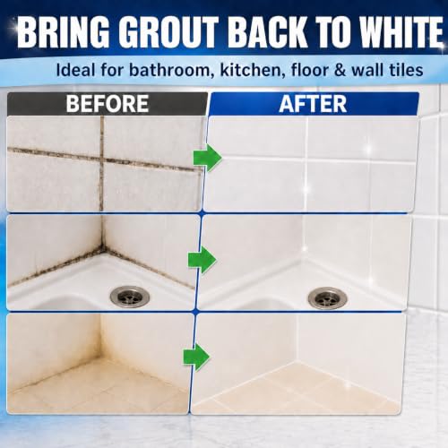 Tile Grout Repair Kit, 2 Pack Fast Drying Grout Sealer Tube