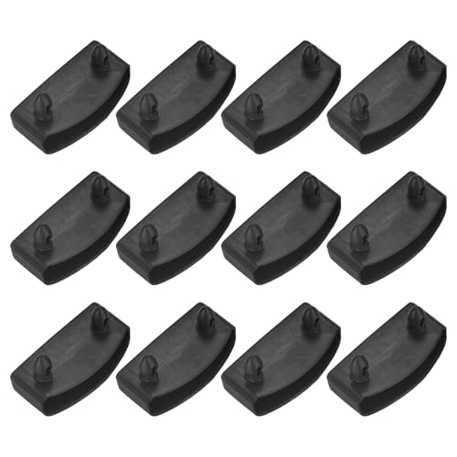 uxcell 12 Pcs 55mm x 12mm Plastic Bed Slat End Caps, Bed Slat Cover Black - color: Black, size: 55mm x 12mm