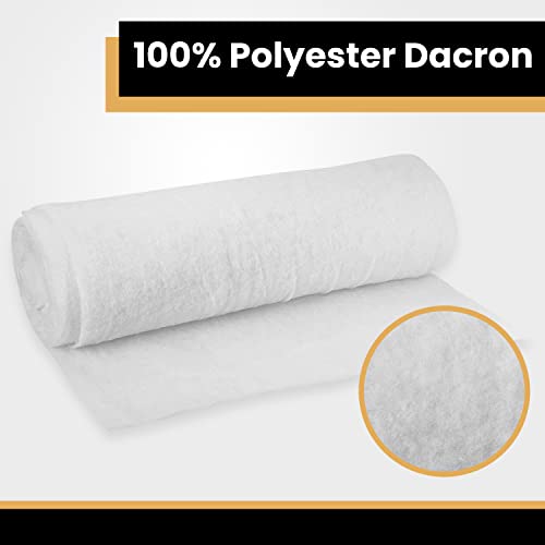 AK TRADING CO. 36 Inch Wide Bonded Dacron Upholstery Grade Polyester Batting - Cushion Support, Quilting Supplies, Furniture Upholstery, Craft Projects, Durable Polyester Batting (5 Yards) - color: 36 Inch Wide, size: 5 Yards