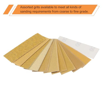 HARFINGTON 100pcs Micro Sander Paper 150 Grit 3.5x1.2 Inch Mini Sanding Sheets Strips Hook Loop Sandpapers for Wood Metal Small Projects Tight Spaces Polish Work - size: 3.5 x 1.2 inch