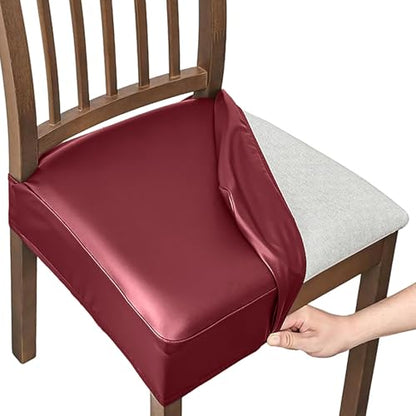 Dioxide Chair Covers,Seat Covers for Dining Room Chairs,Burgundy,Set of 2 - color: Model B - Burgundy, size: set of 2