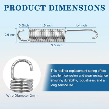 4 pcs 3-5/8 inch Extension Springs for Power Recliner Lift Chair Couch