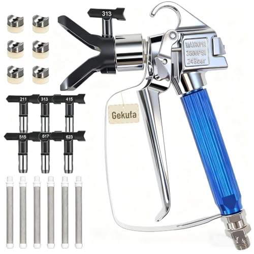 Airless Paint Sprayer Gun Kit 20PCS 3600 PSI with Reversible Tips - size: 14PCS Kit