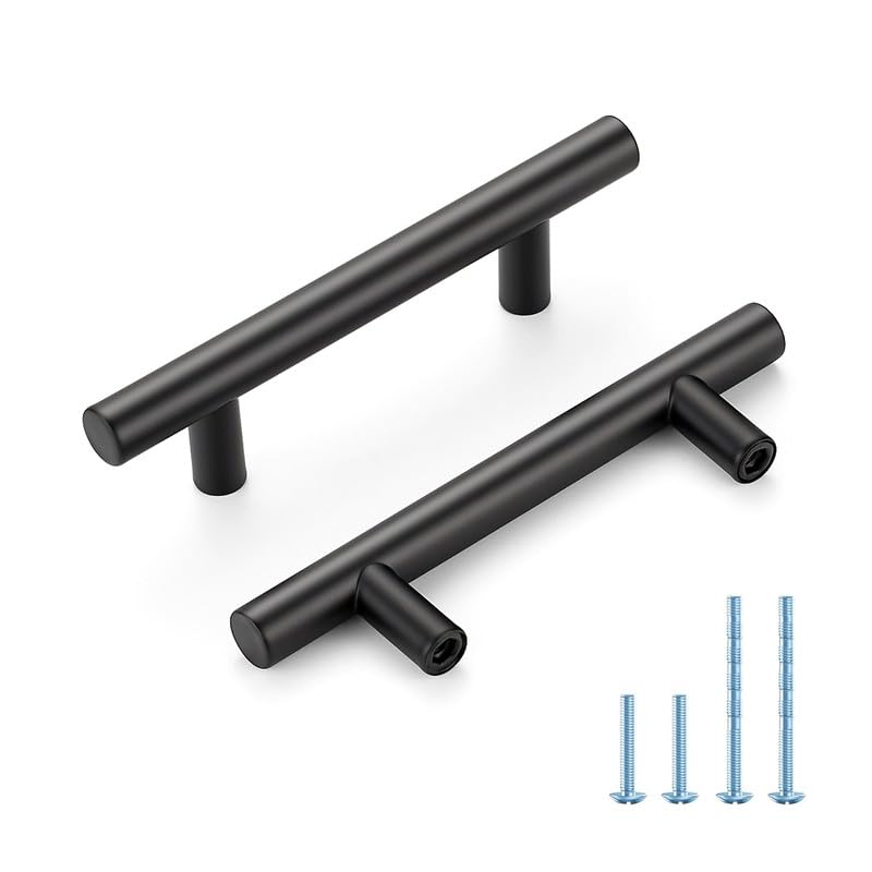 HOME EDIT Matte Black Cabinet Handles, Drawer Pulls, 3 Inch, 30 Pack - color: Matte Black, size: 3 Inch Hole Center