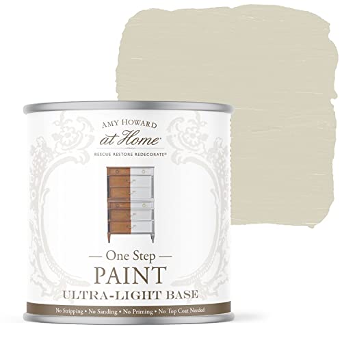 AMY HOWARD AT HOME Chalk-Based One Step Paint for Furniture, Cabinetry, Decor, Finish, and More | No Stripping, Sanding, or Priming | Ultra-Light Base | 16 Ounce | Almond Daze - color: Almond Daze, size: 16 Fl Oz (Pack of 1)
