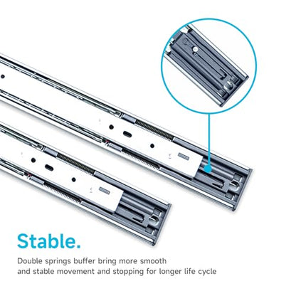 Soft Close Drawer Slides 22 Inch 10 Pairs Full Extension