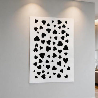 TIAMECH A4 Reusable Love Heart Stencil for Painting - color: Love Heart