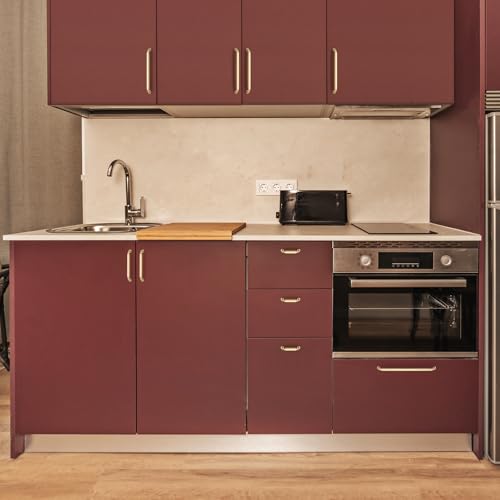 HOME EDIT Champagne Bronze Solid Cabinet Handles & Pulls 5 Inch 10 Pack - color: Champagne Bronze, size: 5 inches Hole Center