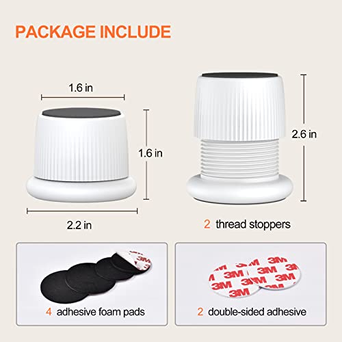 Stick on Headboard Wall Potector 1.6-2.6 inches Adjustable -Black 2 Pcs - color: Black - 2 Pcs