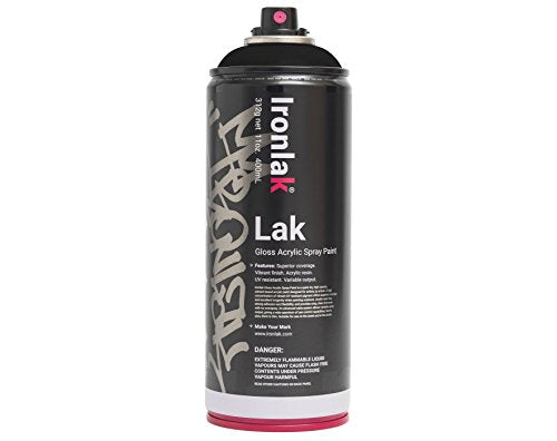Ironlak Spray Paint, 400ml, Matte Black - color: Matt Black