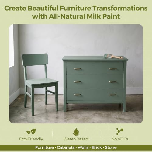 Miss Mustard Seed's Milk Paint for Furniture, Cabinets & Wood, Boxwood, Quart - color: Boxwood, size: 20 Ounce (Pack of 1)