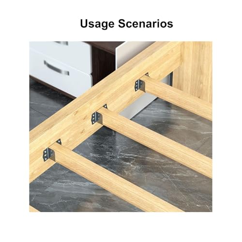 TopHomer 4 Pcs Heavy Duty Bed Rail Fittings Cold Rolled Steel U-Shape Bed Supporters Hardware Thickening Bed Frame Bracket for Headboards, Footboards, Bed Frames(35mm/1.38in) - size: 35mm/1.38in