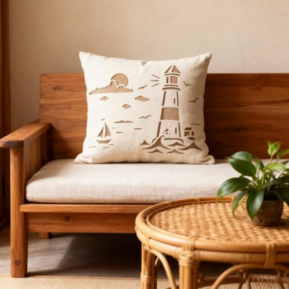 TIAMECH A4 Reusable Lighthouse Sea Sail Stencil for Painting - style: Lighthouse Sea Sail