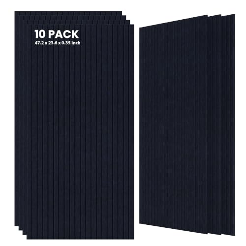 TO-TH Acoustic Panels High Density Soundproof Wall Panels 10Pack, Navy Blue - color: Navy Blue, size: 10 pcs - 47.2'' * 23.6''