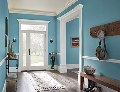 KILZ TRIBUTE Paint & Primer, Interior, Satin, Dusty Turquoise, 1 Gallon - color: DUSTY TURQUOISE, size: 128 Fl Oz (Pack of 1)