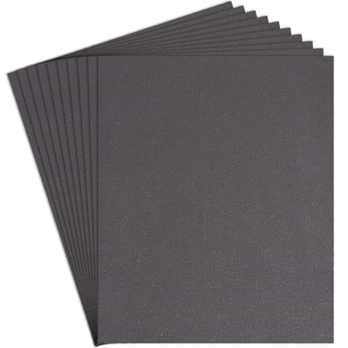 800 Grit Sand Paper, 9 x 11 Inch, 10 Pcs Wet Dry Sandpaper Sheets, Silicon Carbide for Wood, Metal, Automotive Sanding and Polishing, Waterproof and Durable - style: 800 Grit