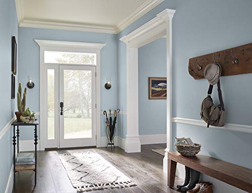 KILZ TRIBUTE Paint & Primer, Interior, Satin, Chambray Blue, 1 Gallon - color: CHAMBRAY BLUE, size: 128 Fl Oz (Pack of 1)