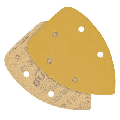 Dura-Gold Mouse Detail Sander Sandpaper Sanding Sheets, 5 Hole, 180 Grit - size: 180-Grit