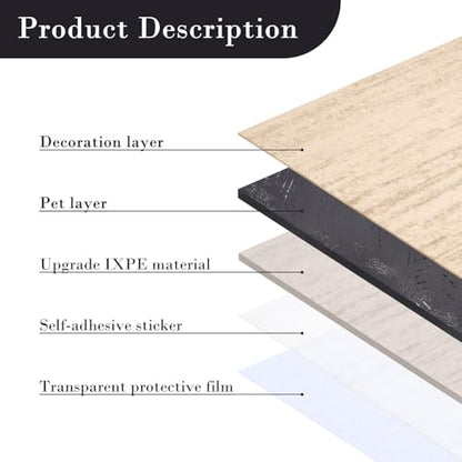 Peel and Stick Faux Travertine PVC Wall Panel Roll, Warm Beige, 15.7"x118" - color: Warm Beige