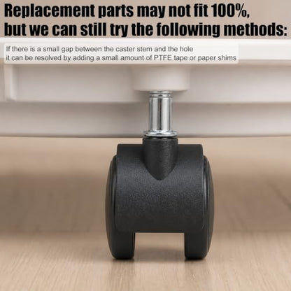 4pcs 360° Swivel Caster Wheels, 1.5in Locking Casters