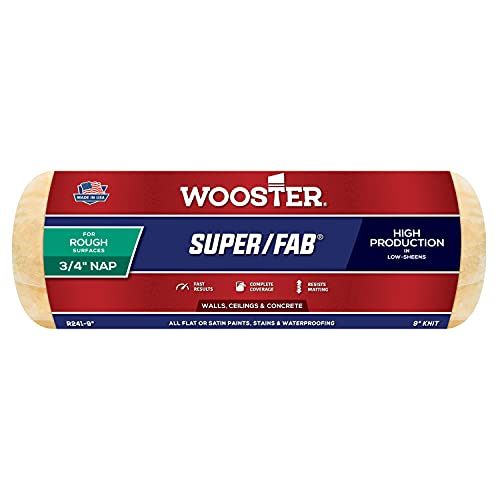 Wooster Brush R241-9 Super/Fab Roller Cover, 3/4-Inch Nap, 9-Inch - size: 9 Inch