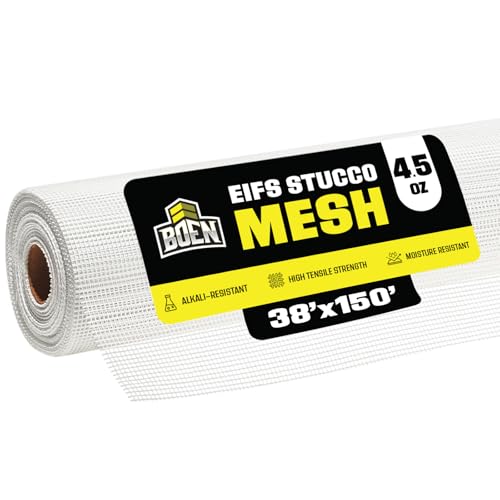 Stucco Mesh 38"x150' 4.5 oz, Non-Adhesive Fiberglass EIFS Reinforcement - color: Non-Adhesive, size: 38" x 150'