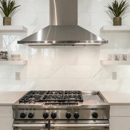Vamos Tile Peel & Stick Backsplash, Glossy 22-Piece 6''x12'' Subway Tile - color: Statury White with White Grout