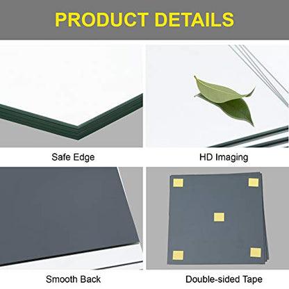 Glass Full Length Wall Mirror Tiles, 12" x 12" x 4PCS Home Gym Mirror - size: 12"x12"-4pcs