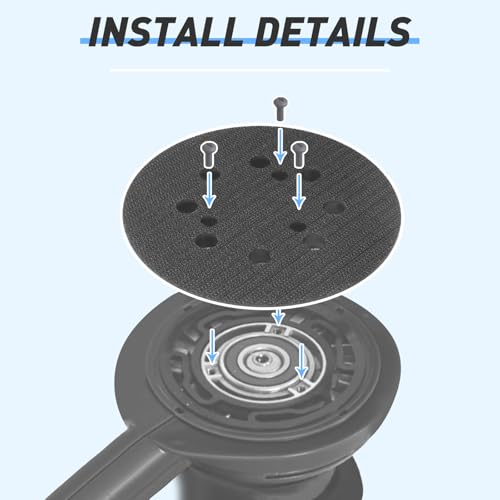 2 Pcs 5 Inch Sander Replacement Pads 8 Hole Hook and Loop - style: 2 Pcs-3 Hole