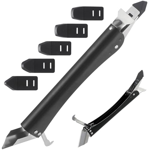 Professional Caulking Tool, 4 in 1 Silicone Caulk Remover Tool Kit, Stainless Steel Sealant Finishing Smoothing Removal Grout Scraper Tools for Home, Kitchen, Bathroom, Window, Floor, Tile