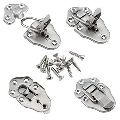Duckbill Hasp Latches, Small Toggle Box Latches, Satin Nickel, 2 Pack - color: Satin Nickel, size: 2 Sell Pack
