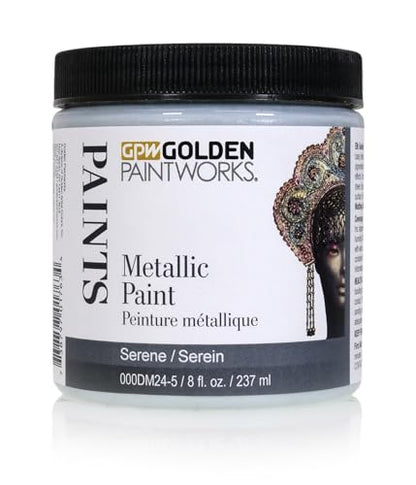 Metallic Paint, 8 oz Jar, Serene - color: Serene