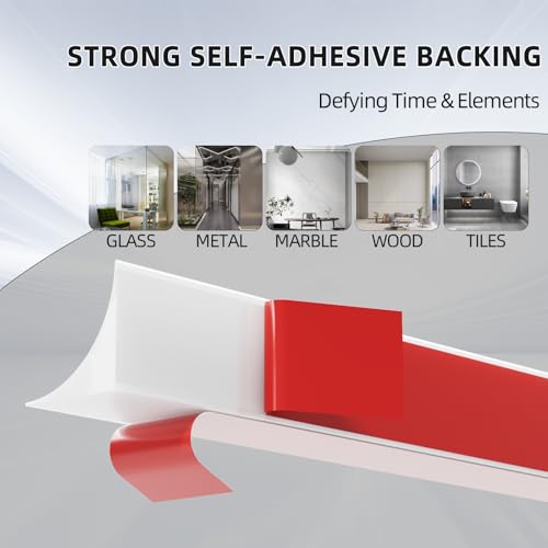 Kneelisa Flexible Quarter Round Molding Trim Peel and Stick 118Inch White - color: White, size: 118 Inch
