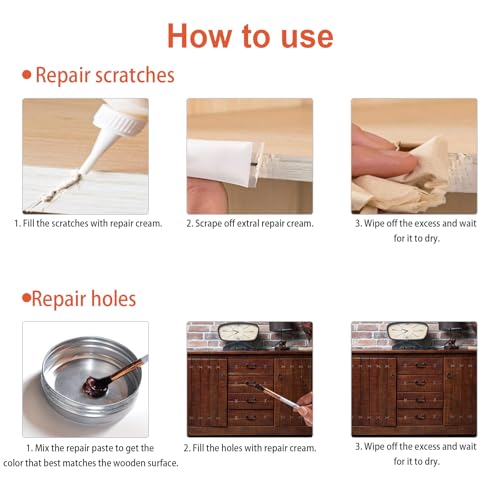 Wood Furniture Repair Kit 12 Colors Fillers Touch Up Paint Repair Scratch - color: 12 Colors