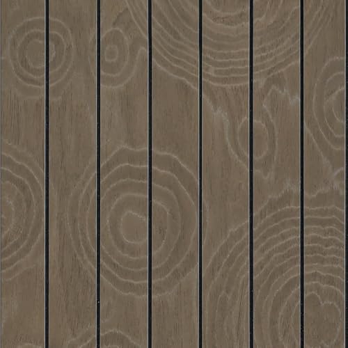 CHIHUT Large Roll 24"x197" Wood Slat Wall Panel Thick Faux Chocolate Brown Teak Soundproof Foam Wood Panel Wallpaper Peel and Stick Temporary Rustic Accent Wall Panels for Bedroom Living Room - color: Chocolate Brown Teak-24"x197"