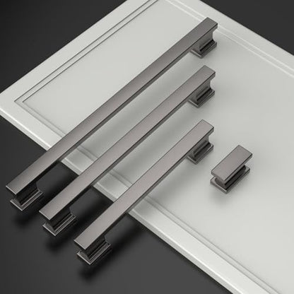 Amerdeco 10 Pack Brushed Black Nickel Cabinet Pulls 5" - color: Brushed Black Nickel, size: 5" hole center