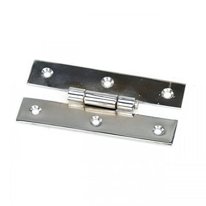 Renovators Supply Manufacturing H Cabinet Hinges 3.5 in. Chrome Finish Solid Cast Brass Kitchen Cabinet Hinge with Hardware Pack of 6