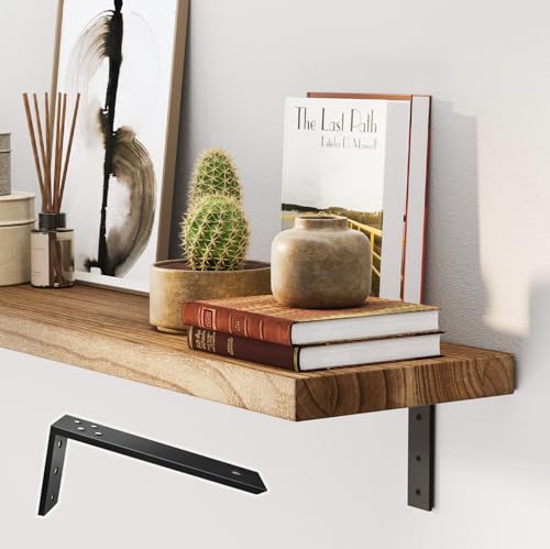 Countertop Support Brackets 2 Pack L Bracket Countertop Brackets 20" x 8" x 2.5" Heavy Duty 3/8" Thick Shelf Brackets Metal Corbels L Shape Bracket for Wood Shelf/Quartz/Granite/Concret Countertops - size: 20 Inch, style: Black-2 Pack